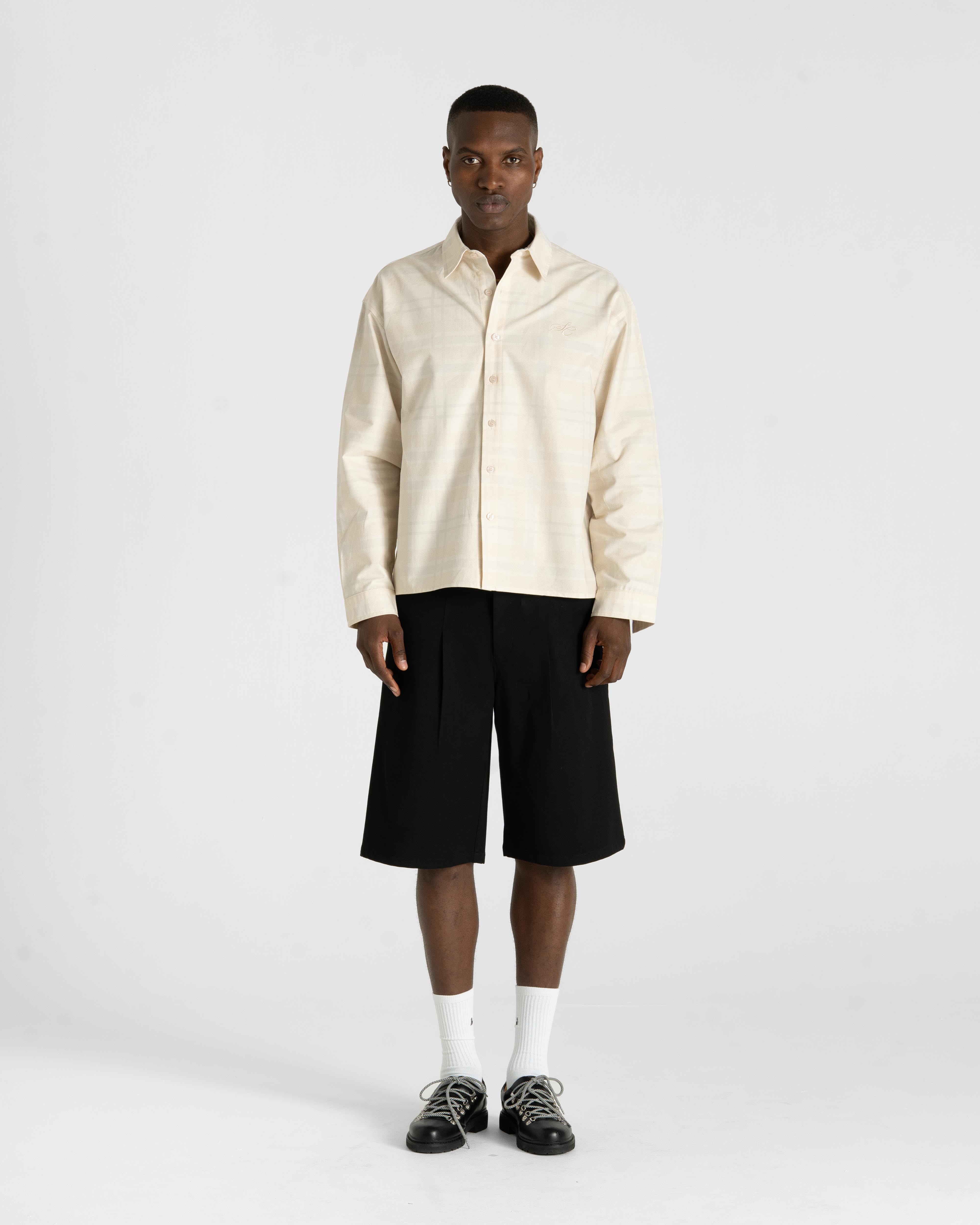 Check Summer Shirt Beige